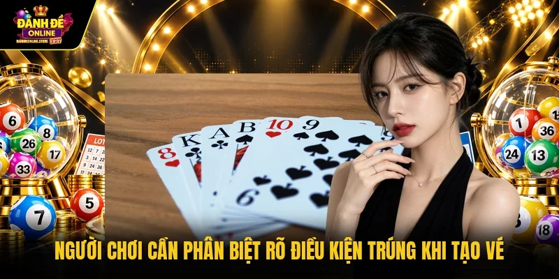 Người chơi cần phân biệt rõ điều kiện trúng khi tạo vé